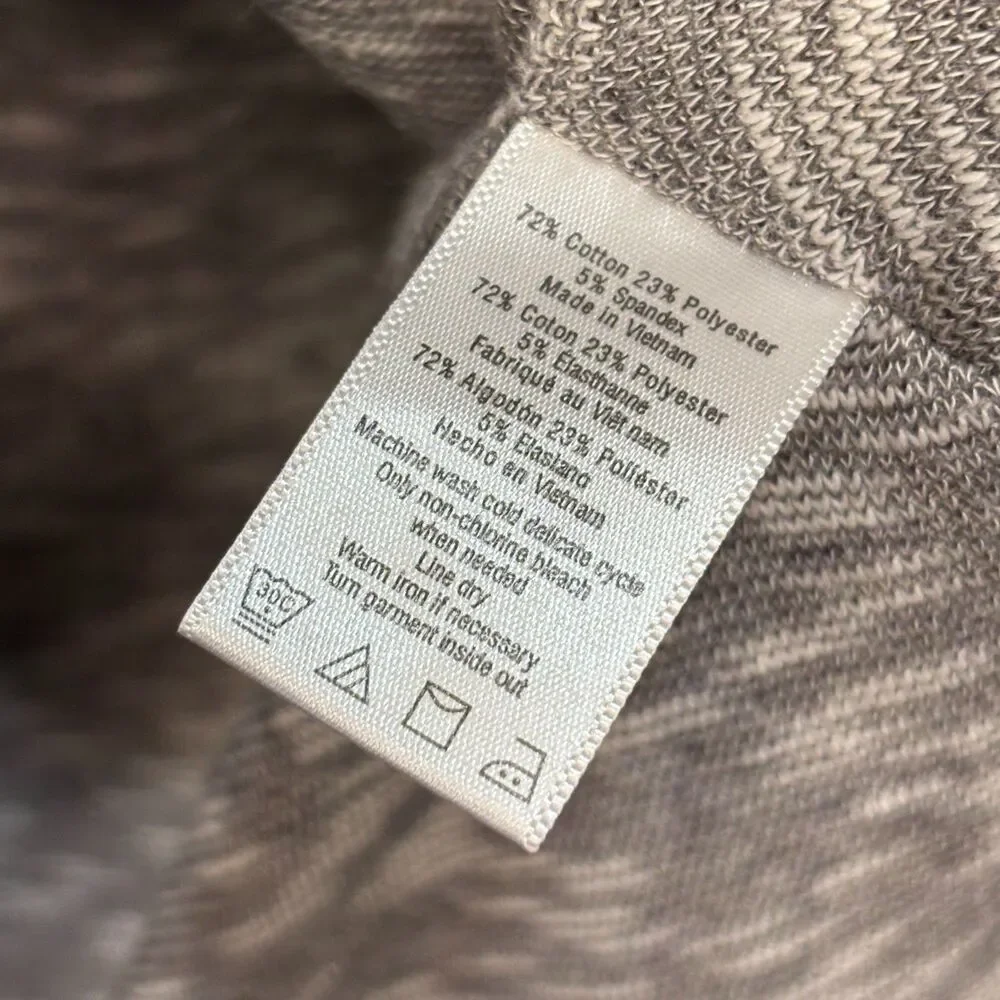Alo Women Knit Poncho Hoodie Size Medium Gray C127 -20